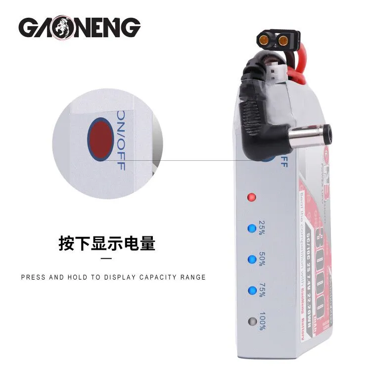 Akumulator-LiPo-GNB-2S-7.4V-3000mAh-5C-DC5.5-XT60-do-gogli-FPV