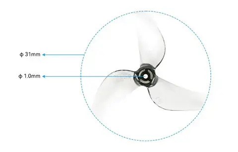 Śmigła-3-łopatowe-1.0mm-31mm-Gemfan-(4 SZTUKI)