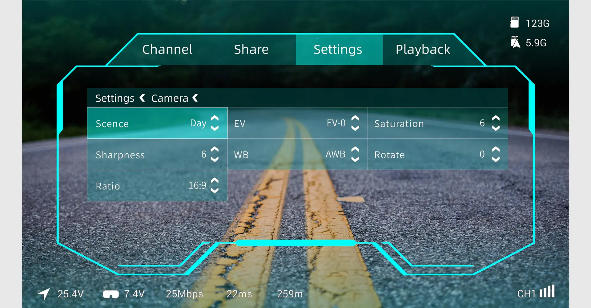 gimbal-caddx-gm3-trzyosiowy