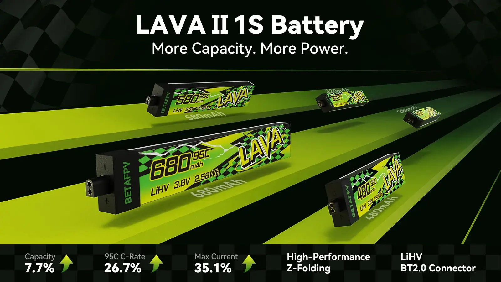Akumulator-LiHV-BetaFPV-LAVA-II-280mAh-1S-95C