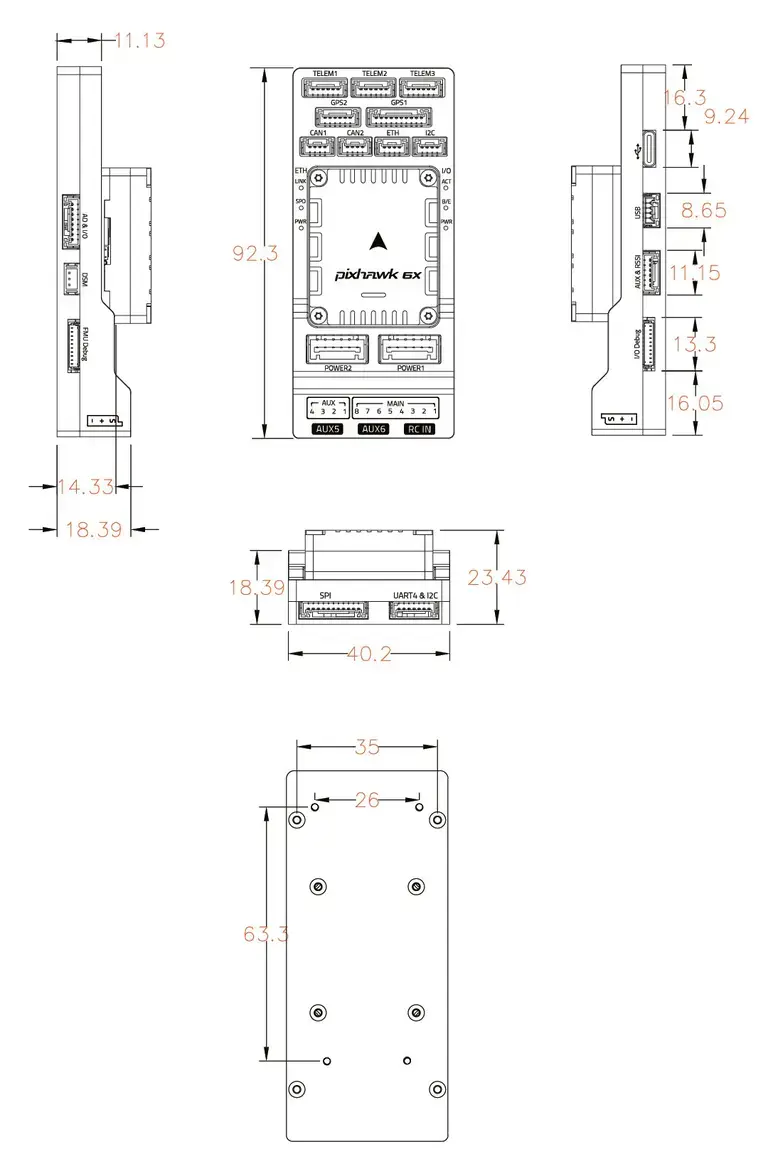 Holybro-Pixhawk-6X-(Rev8)