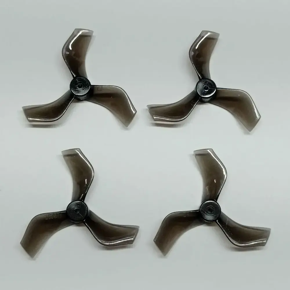 40mm 3-blade 1.5mm Shaft Hole Whoop Propellers (4pcs) Transparent black