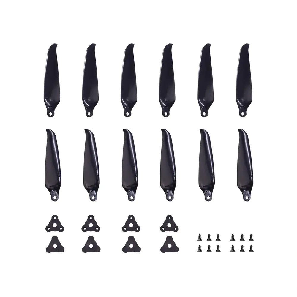 Gemfan F7036 Folding 3 Blade Glass Fiber Nylon 2L2R Prop - Black (Unassembled)