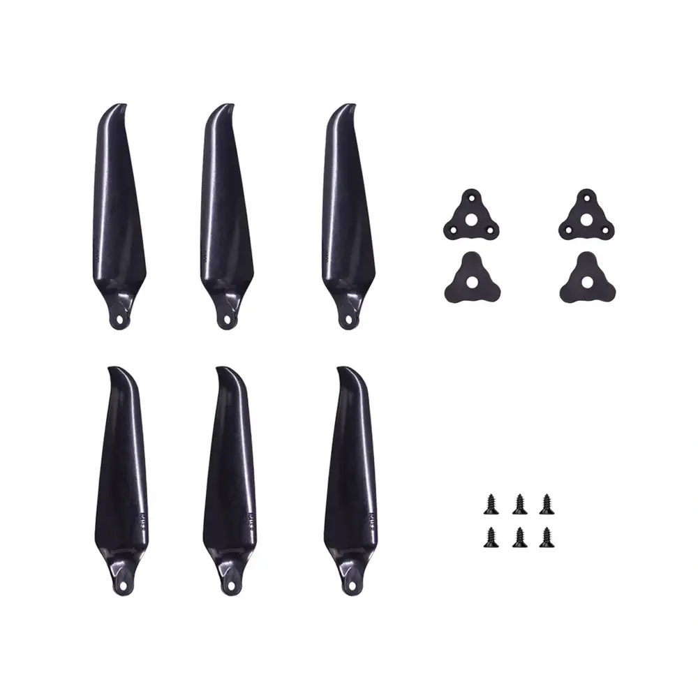 Gemfan F8041 Folding 3 Blade Glass Fiber Nylon 1L1R Prop - Black (Unassembled)