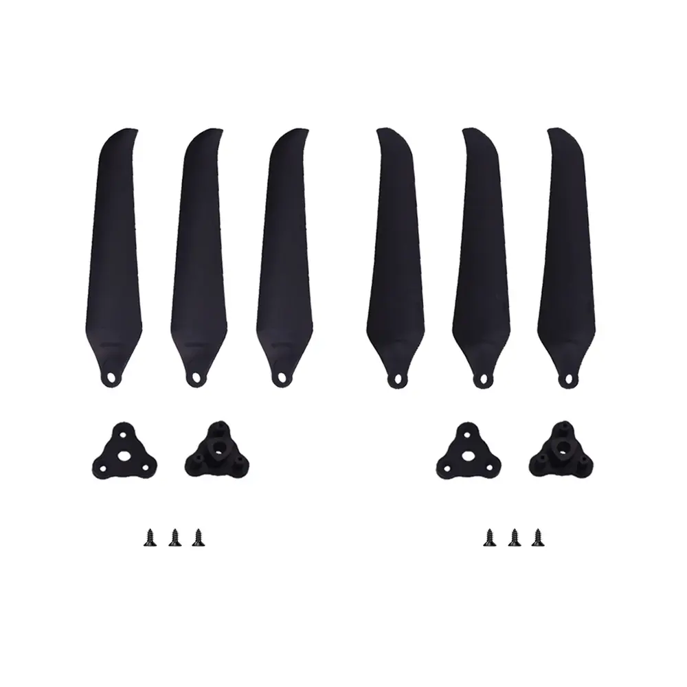 Gemfan F9046 Folding 3 Blade Glass Fiber Nylon 1L1R Prop - Black (Unassembled)