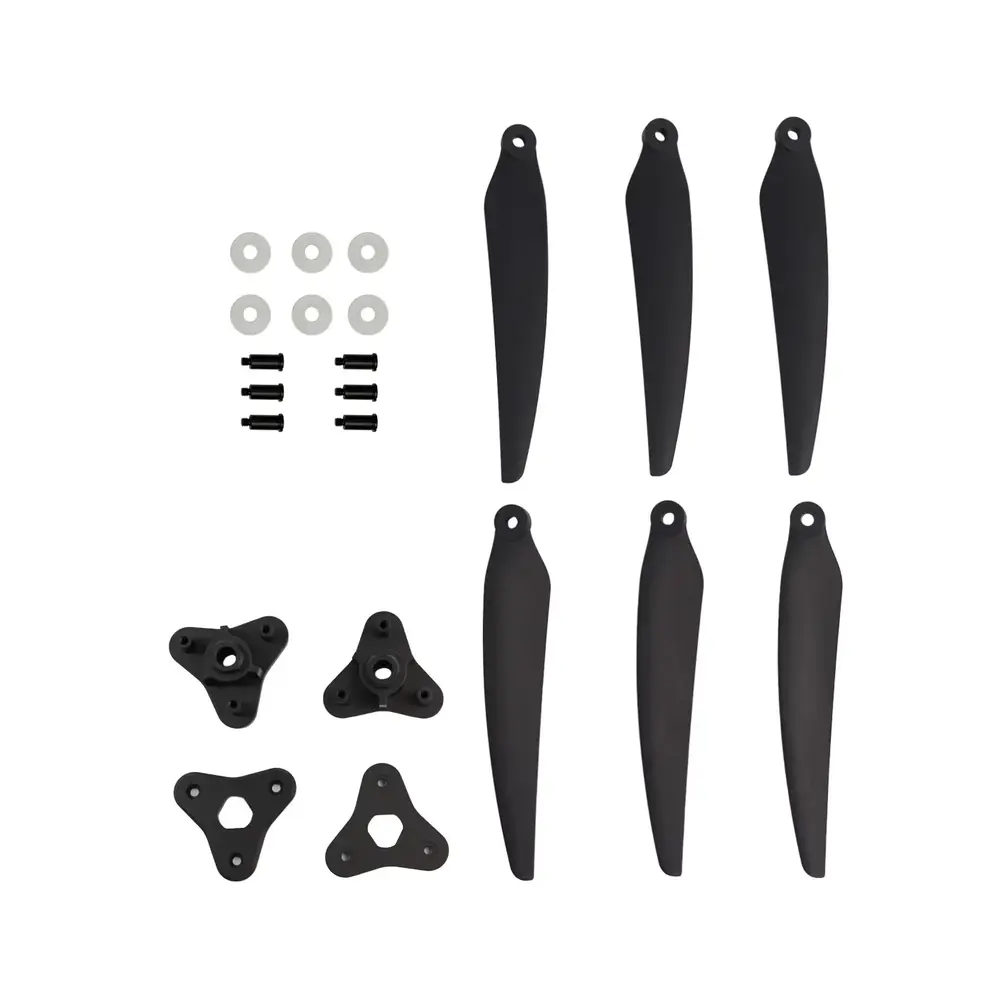 Gemfan 1159F Folding 3 Blade Glass Fiber Nylon 1L1R Prop - Black (Unassembled)