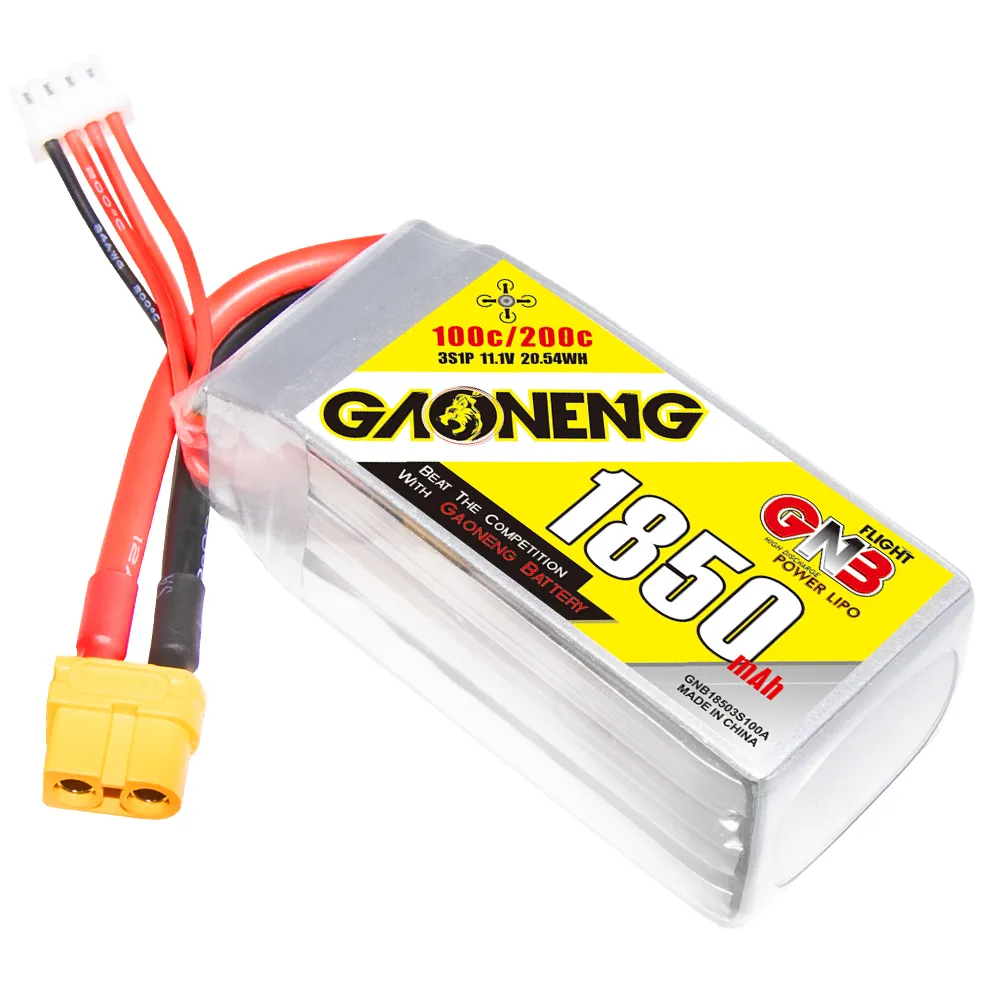 Akumulator LiPo GNB 3S 11.1V 1850mAh 100C XT60