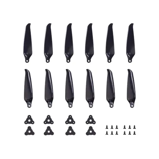 [PMGNF7036-3] Śmigła 3-łopatowe składane Gemfan F7036 GFRN 2L2R czarne Kit