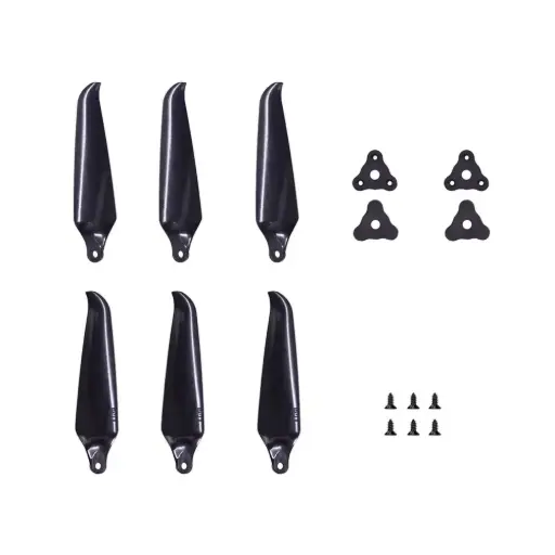 [PMGNF8041-3] Gemfan F8041 Folding 3 Blade Glass Fiber Nylon 1L1R Prop - Black (Unassembled)