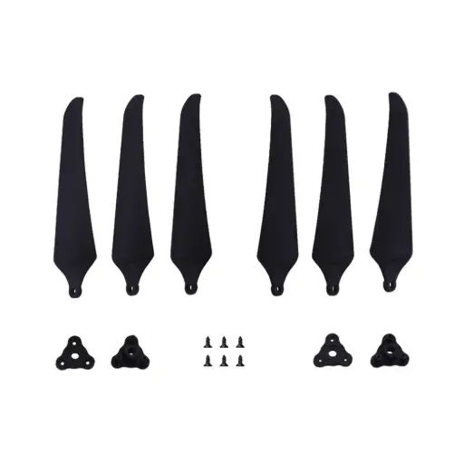 [PMGNF1051-3] Gemfan F1051 Folding 3 Blade Glass Fiber Nylon 1L1R Prop - Black (Unassembled)