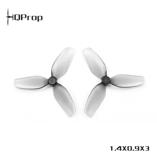 [U1.4X0.9X3GR-PC-1MM] HQ Ultralight Whoop Prop 1.4X0.9X3(35MM) Grey (2CW+2CCW)-PC-1MM Shaft